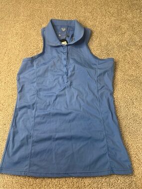 Calliope Women’s  Blue Sleeveless Polo Tank- NWT- large